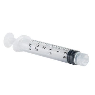 Nipro General Purpose Syringe, Luer Lock Tip, 3 mL - Box of 100 - Image 1