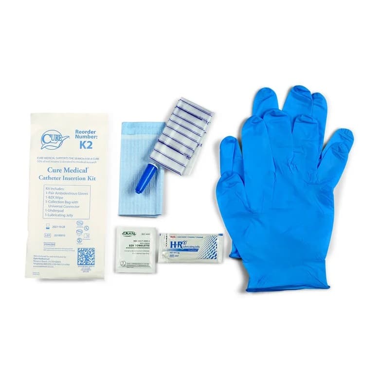 Cure Medical Catheter Insertion Kit without Catheter - Case of 100 - Image 1
