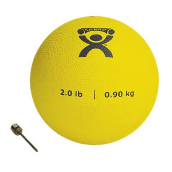 CanDo Soft Pliable Medicine Ball, 5 Inch Diameter, Yellow, 2 Lbs - Image 1