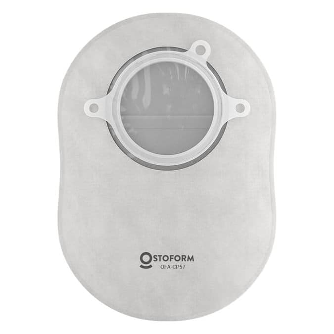 Ostoform FLOWASSIST Closed 2-Piece Pouch with Filter, Gray Opaque, 60 mm - 10/Box - Image 2