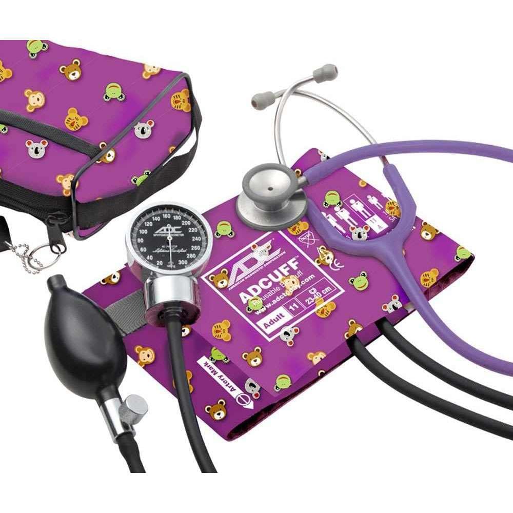 ADC Pro's Combo III Pocket Aneroid & Clinician Scope Kit, Adult, Adimals - Image 1