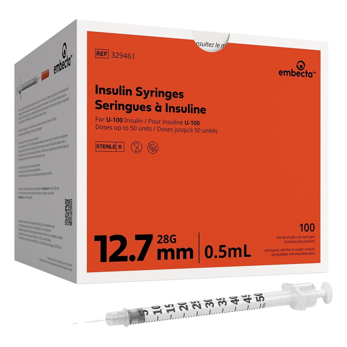 BD Lo-Dose Micro-Fine Plastic Insulin Syringe with Needle - Image 1