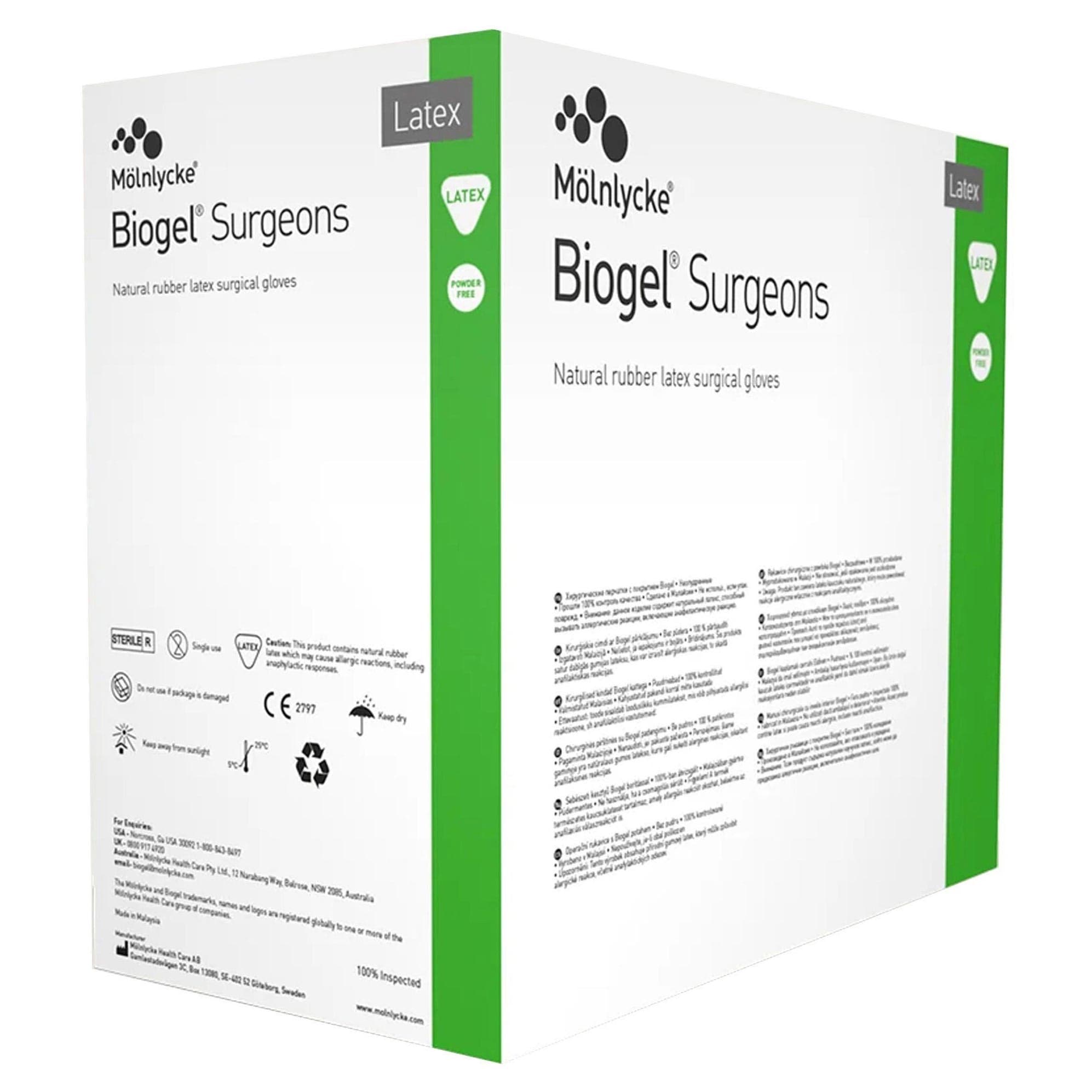 Biogel Surgeons Surgical Glove Straw Neutral Beaded Cuff Standard, 11.7 Inch, Size 7.5 - Box of 50 - Image 1