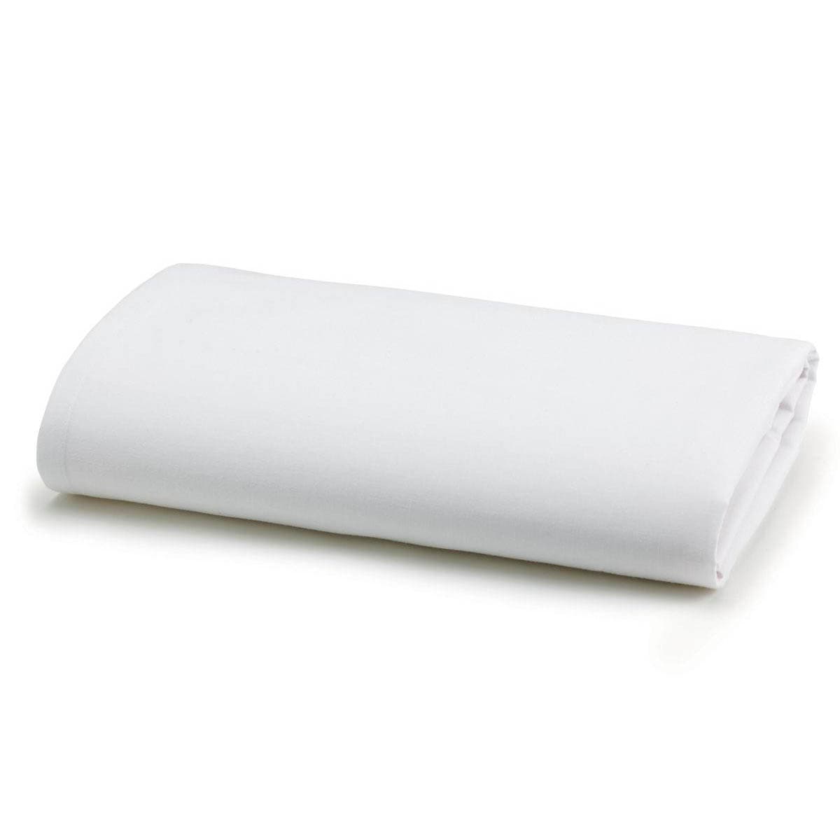 Medline Muslin Flat Sheet, White, 66" x 108" - 1 Dozen - Image 1