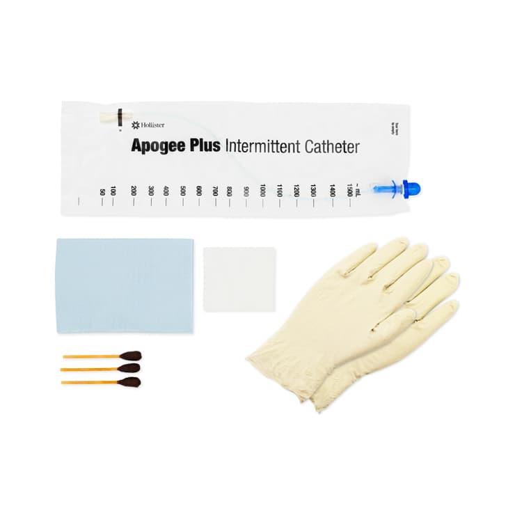 Apogee Plus Closed System Intermittent Catheters Kit, 14 Fr, 16", Soft Straight Tip - Each - Image 1