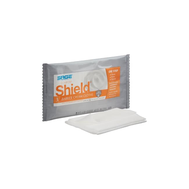 Sage Comfort Shield Barrier Cream Cloths, 8-1/2 x 8-1/2 Inch - Package of 3 - Image 1