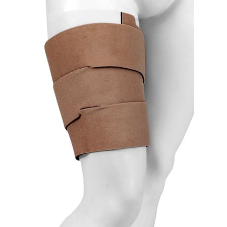 Juzo Standard Short Stretch Thigh High Compression Wrap, Long, Beige, Medium - Image 1