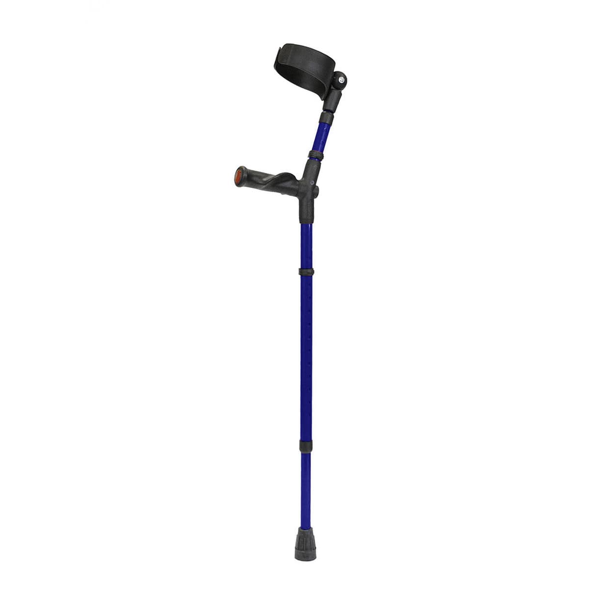 Walk Easy adult forearm crutches with anatomic grip and adjustable 4" full cuff (Pair) - Midnight blue - Image 1