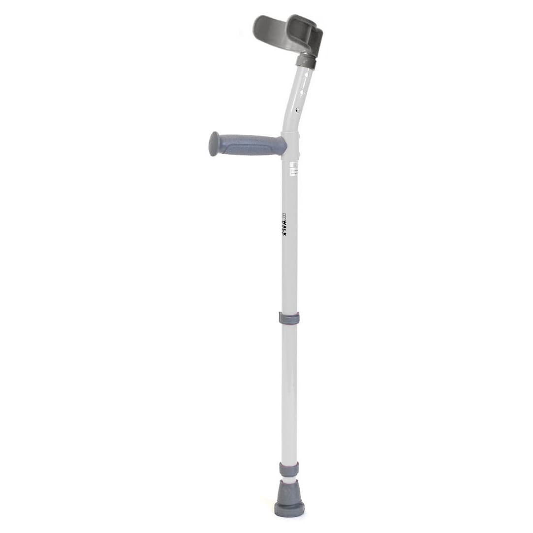Walk Easy youth forearm crutches with half cuff (Pair) - White - Image 1