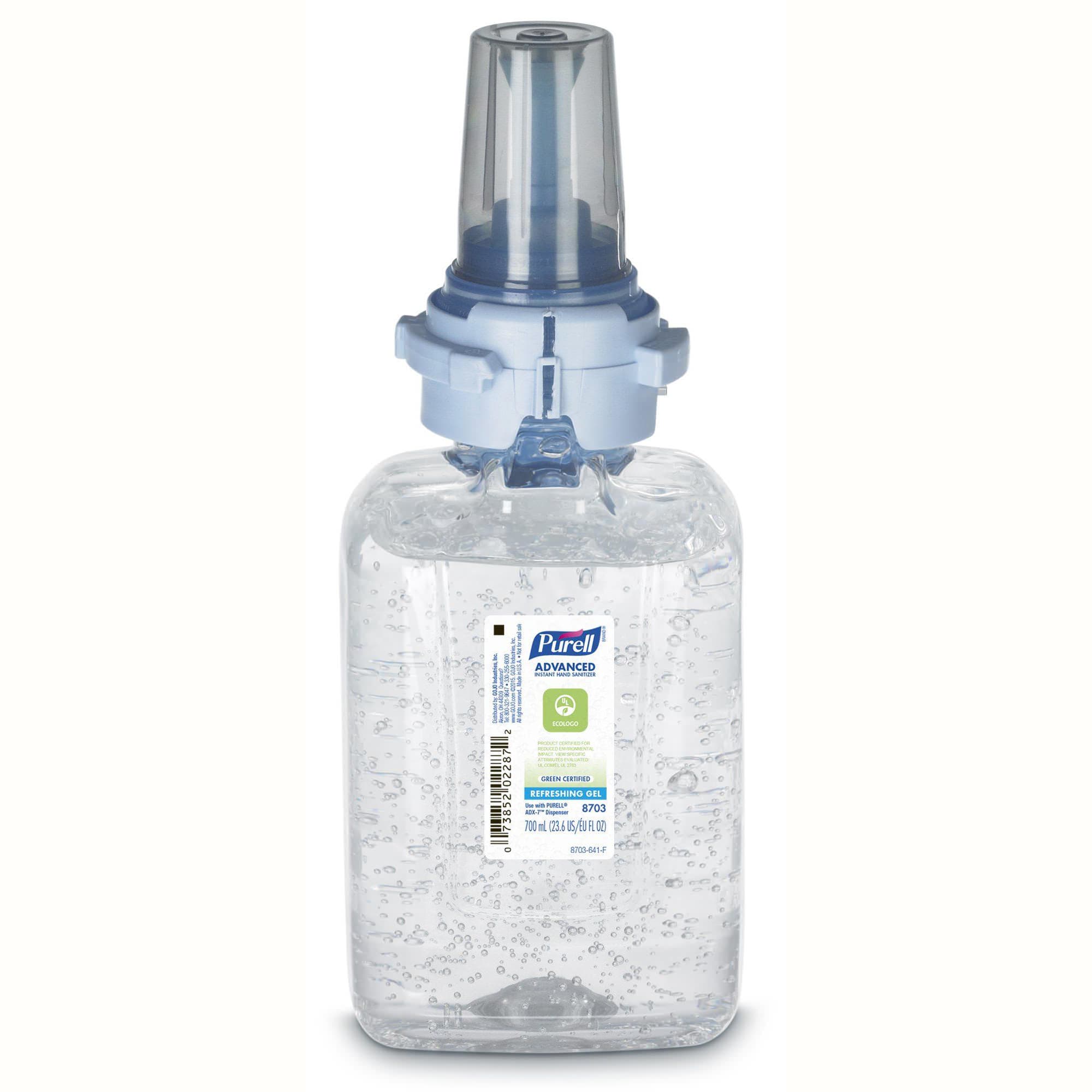 Purell Advanced Instant Hand Sanitizer Gel, ADX 7 Dispenser Refill Bottle, 700 mL - Image 1