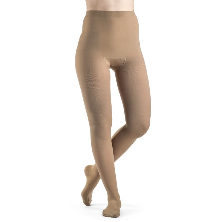 Sigvaris Women's Essential Opaque Plus Pantyhose, 20-30 mmHg Large-Short, Crispa - Pair - Image 1