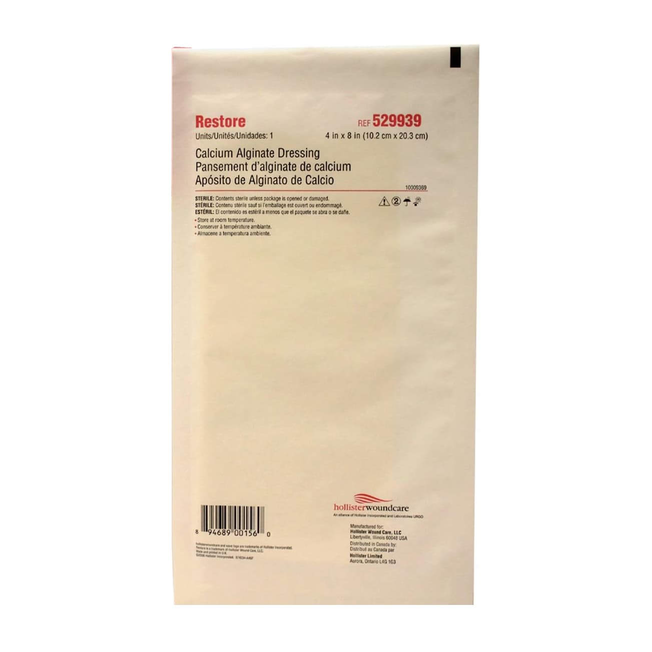 Restore Calcium Alginate Dressing, 4 x 8 Inch, Rectangle - Each - Image 1