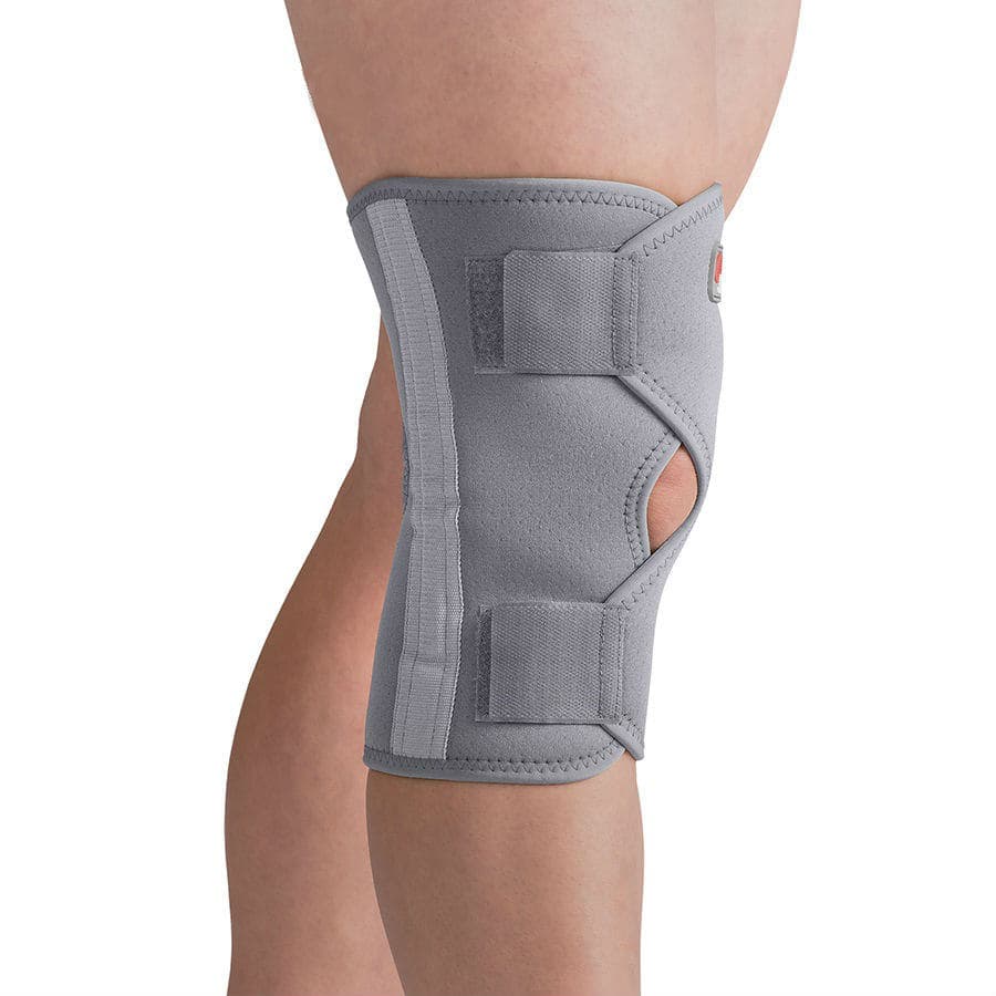 Swede-O Thermal Open Knee Wrap Stabilizer, gray, medium - Image 1