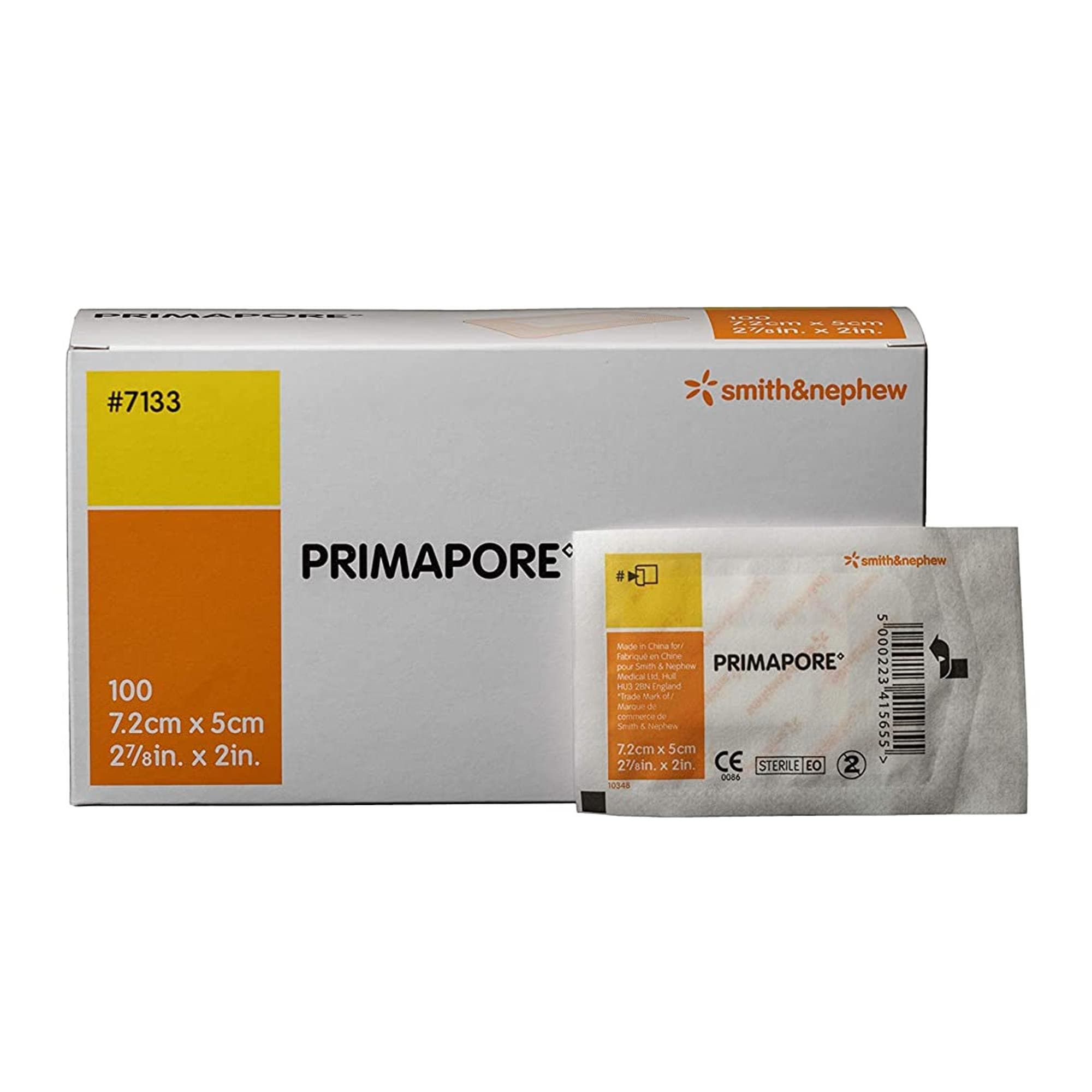Primapore Adhesive Dressing, 2 x 3 Inch, White, Sterile - Box of 100 - Image 1