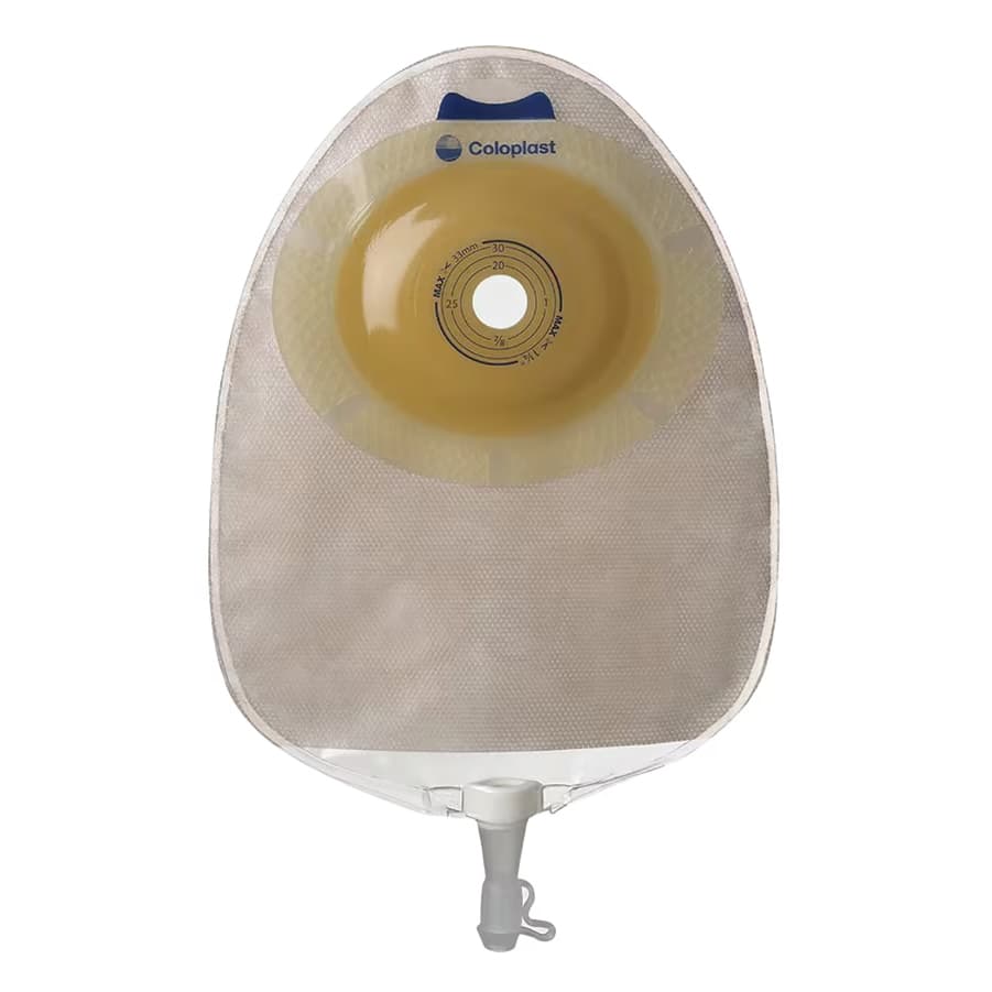 Senura 1-Piece Convex Light Urostomy Kit, 5/8 to 1-5/16 Inch - Box of 5 - Image 1