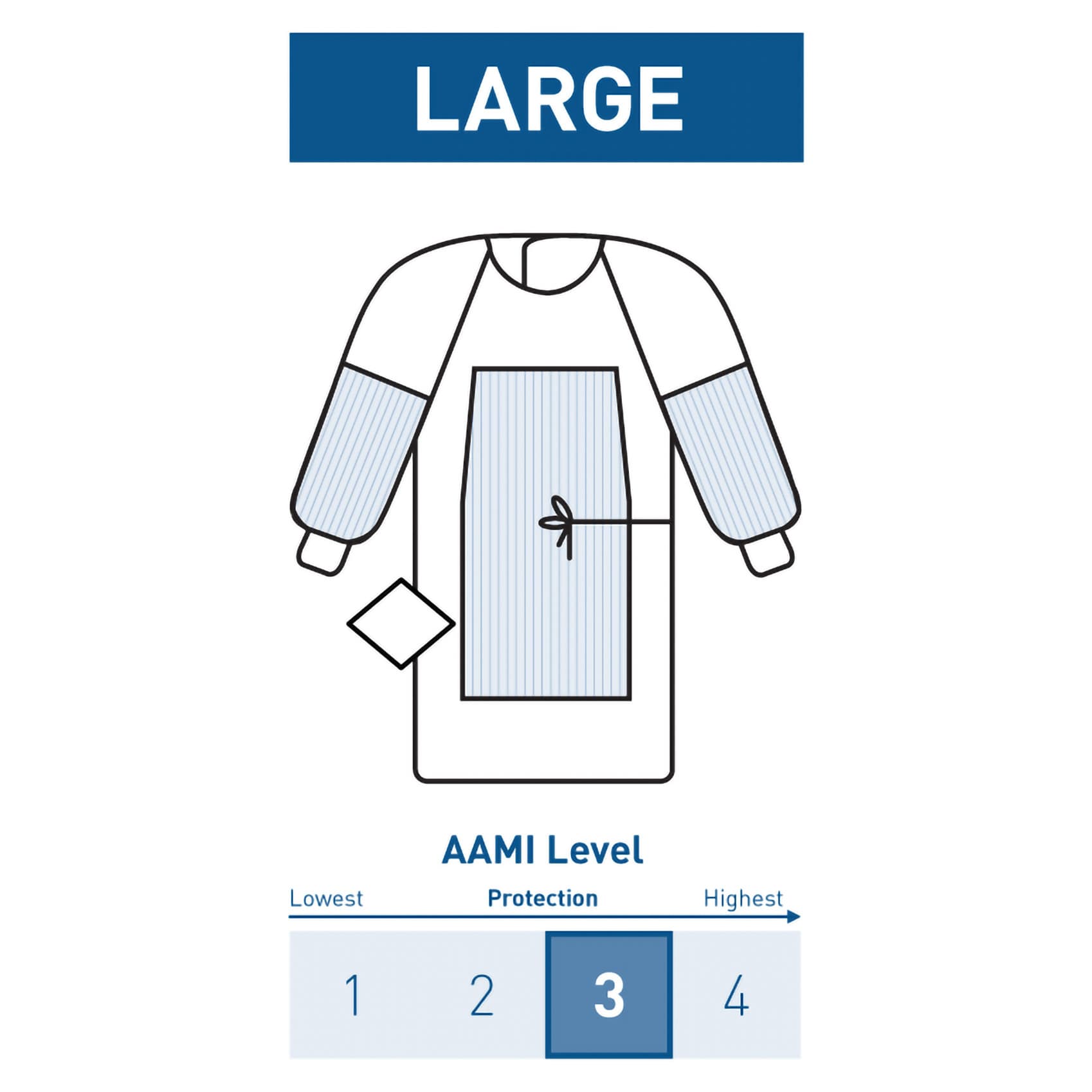 McKesson Fabric-Reinforced Surgical Gown with Towel, 50 Inch Length, Large - Each - Image 1