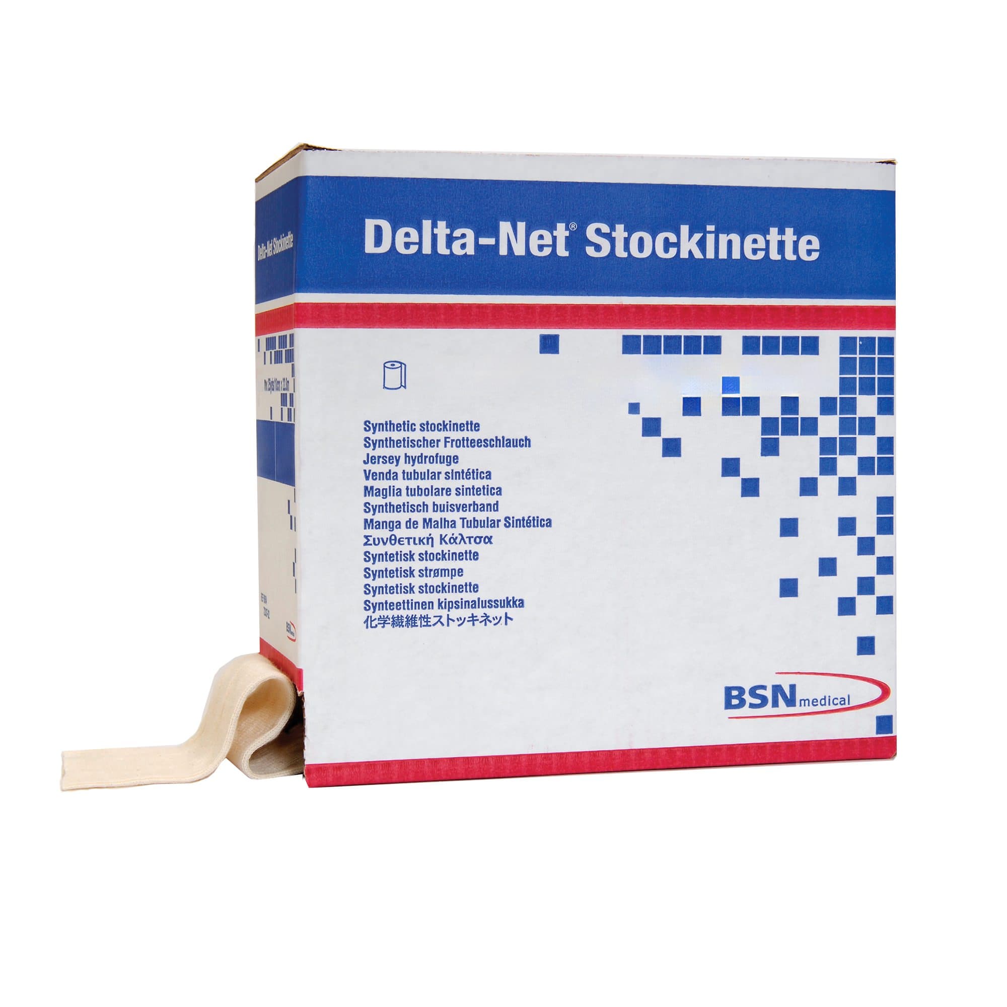 Delta-Net Synthetic Non Sterile Stockinette, Undercast, 2" x 25 Yard, White - Case of 2 - Image 1