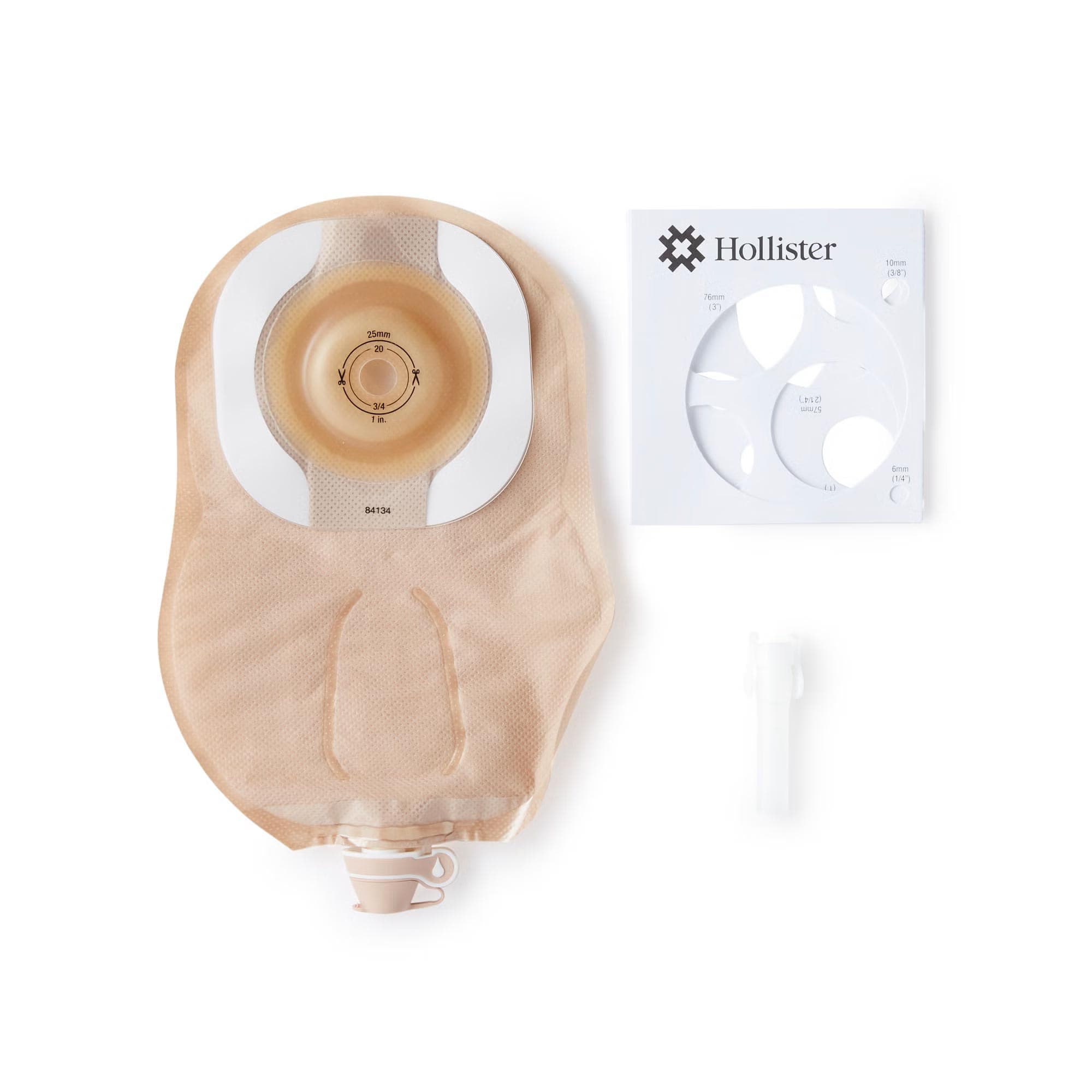 CeraPlus Soft Convex 1-Piece Cut-To-Fit Urostomy Pouching System, Up to 1 Inch - Box of 5 - Image 1