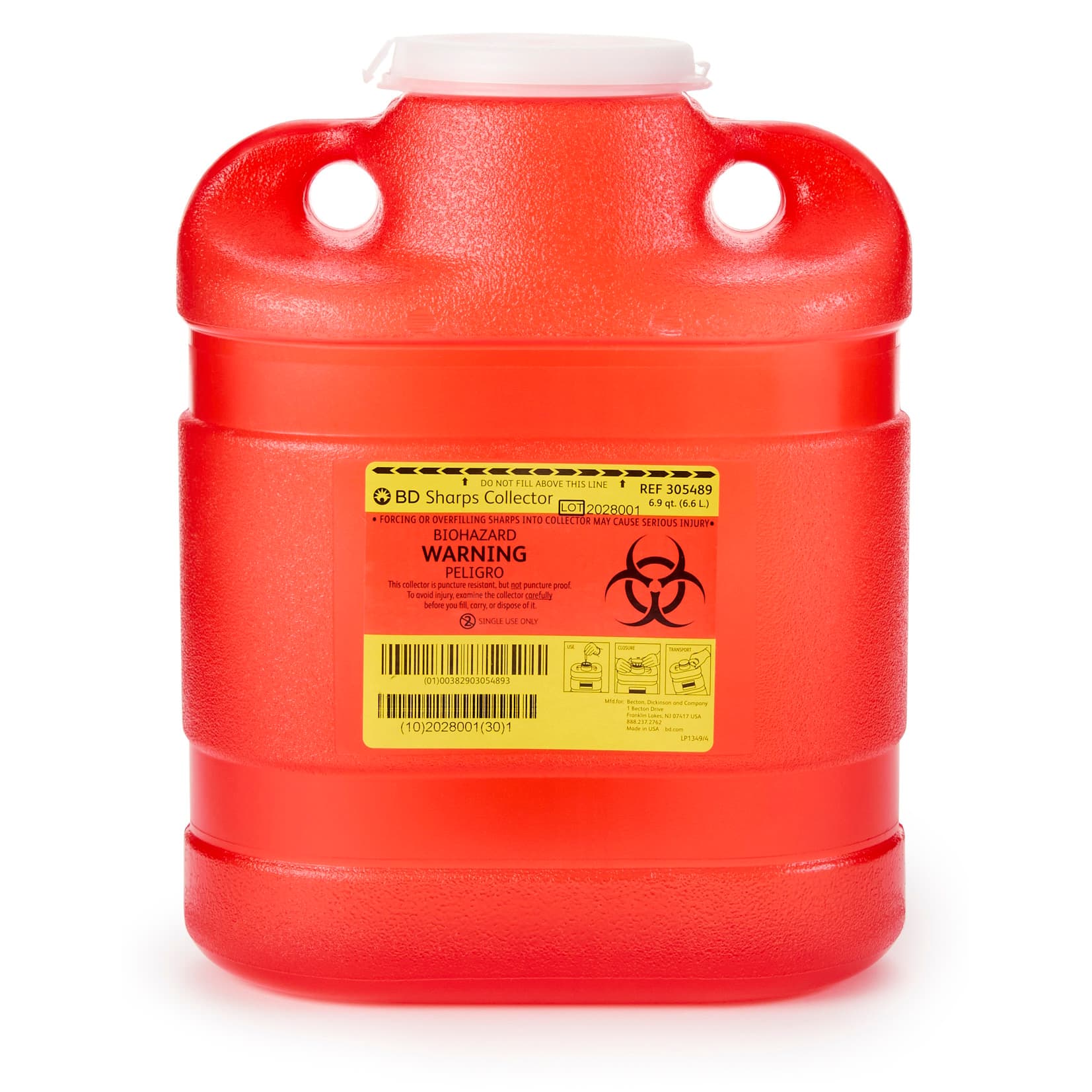 BD Multi-Use One-Piece Sharps Collector, 6.9 Quart, Medium - Each - Image 1