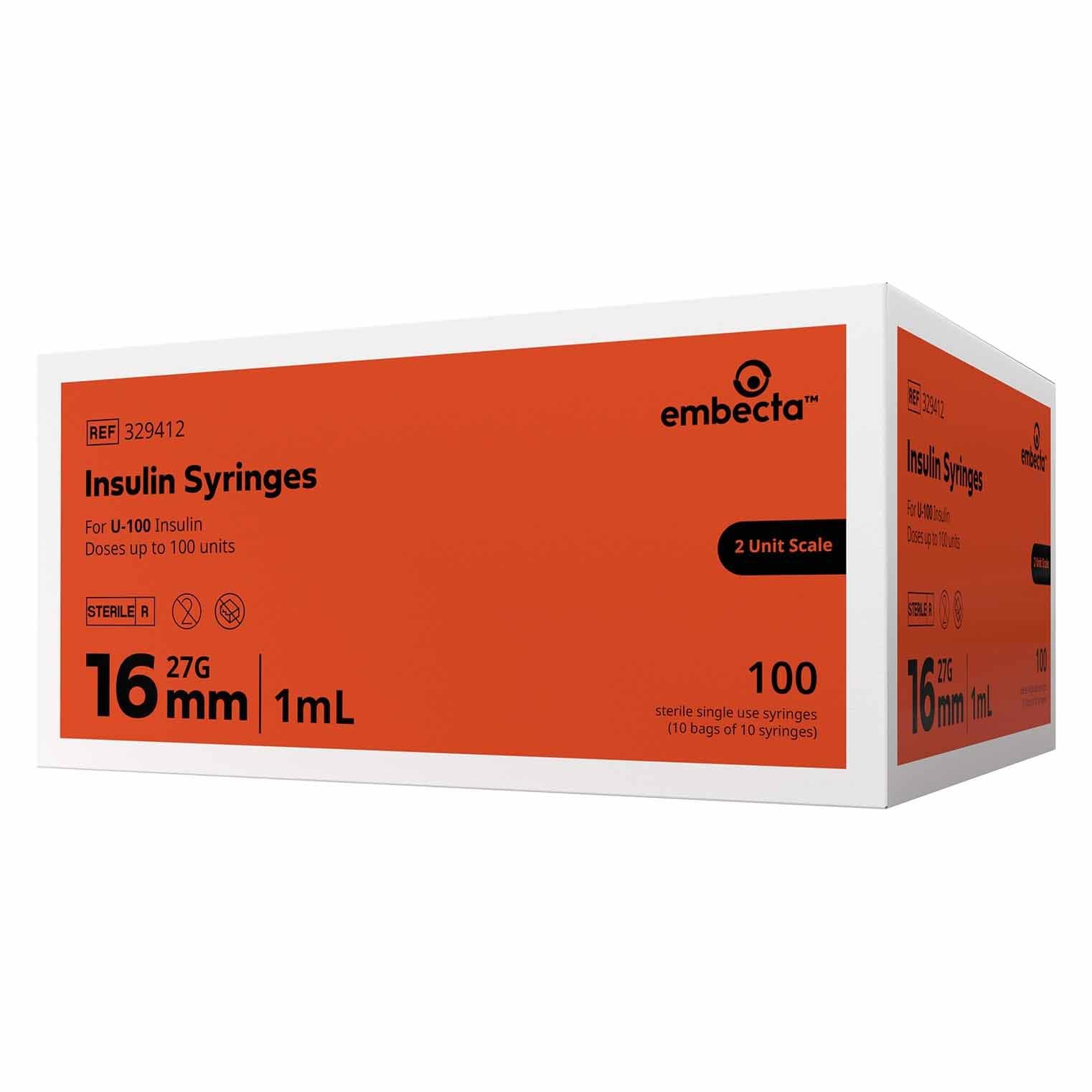 Embecta Micro-Fine Standard Insulin Syringes with Needle - Image 2