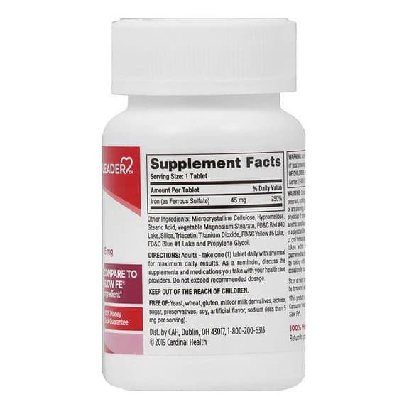 Leader Slow Iron, 45Mg Tablets - Bottle of 60 - Image 2