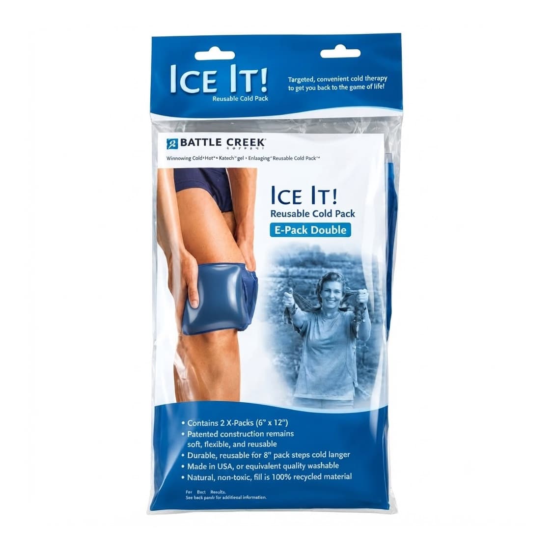 Battle Creek Ice It! ColdComfort Cold Therapy Refill, E-Pack, 6" x 12" Vinyl