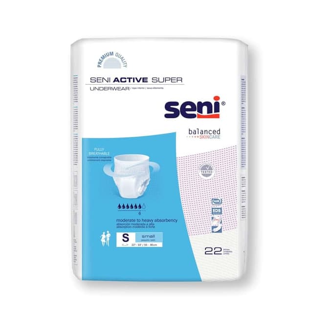 Seni Active Super Pull On Adult Absorbent Underwear, Small - Case of 88 - Image 1