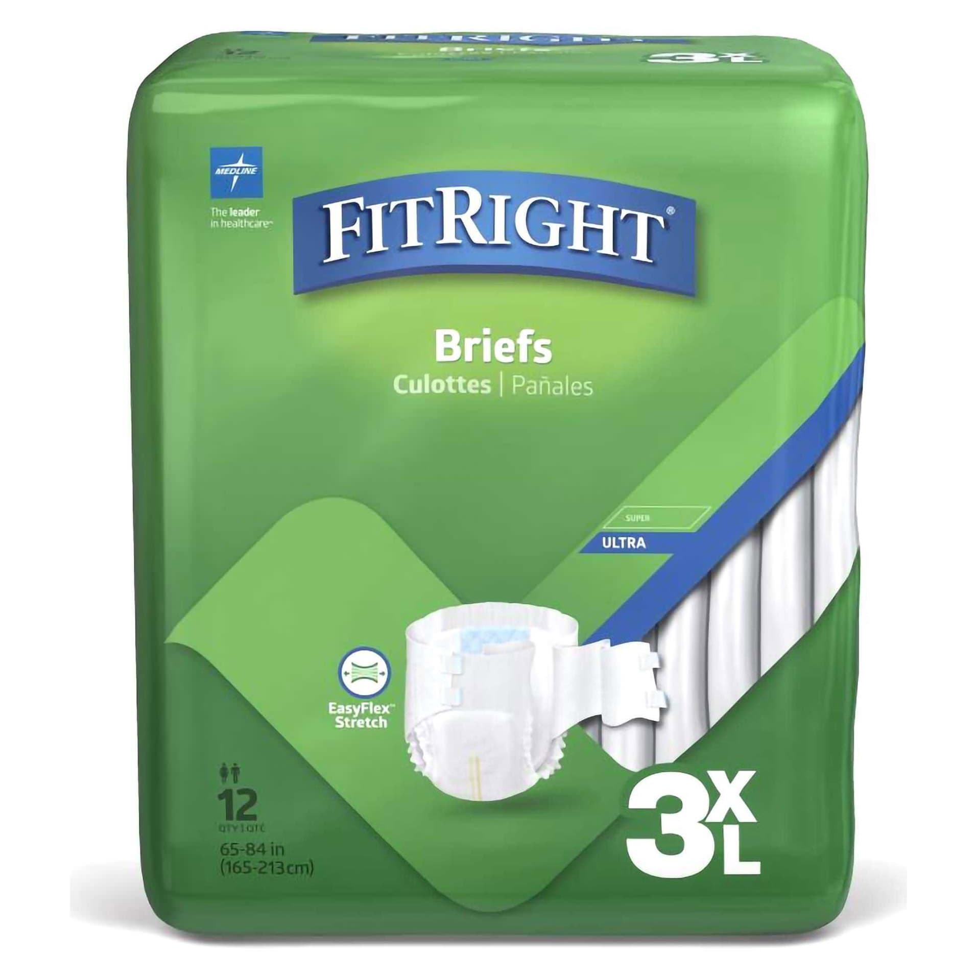 Medline FitRight 3XL Disposable Bariatric Briefs - Image 2