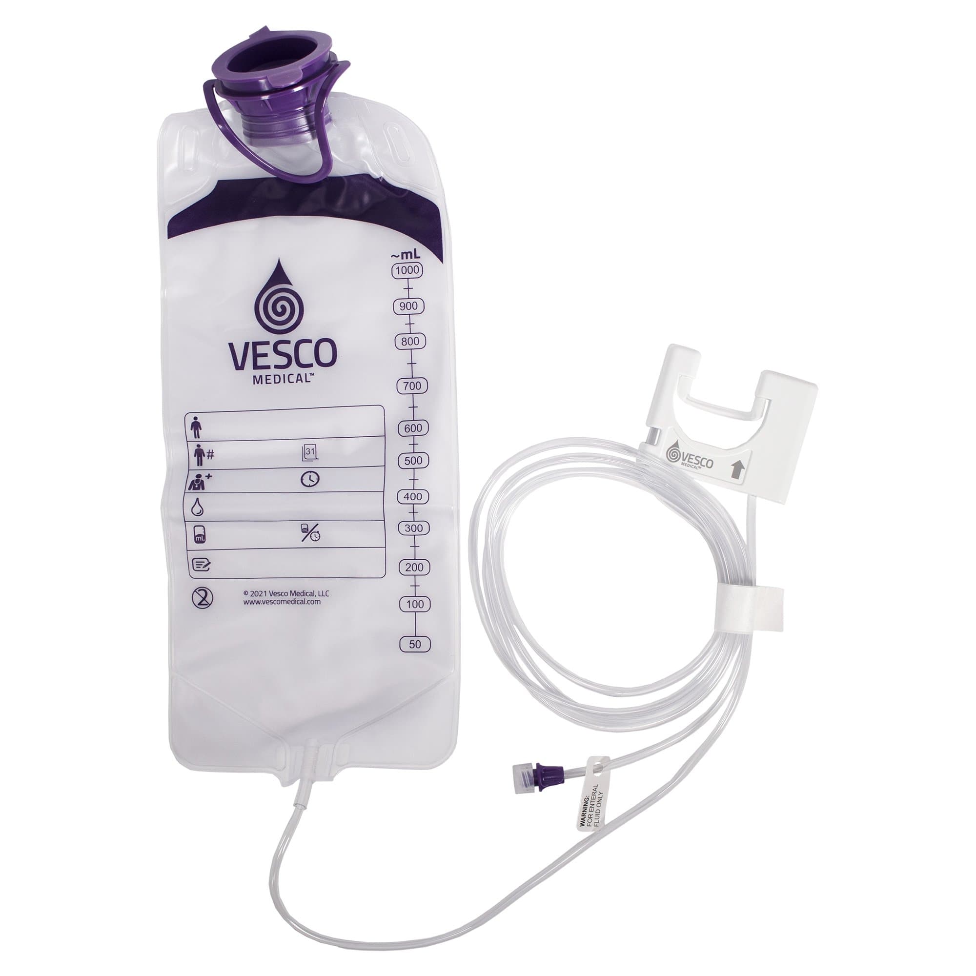 Vesco Q Enteral Feeding Pump Bag Set, 1000 mL - Each - Image 1