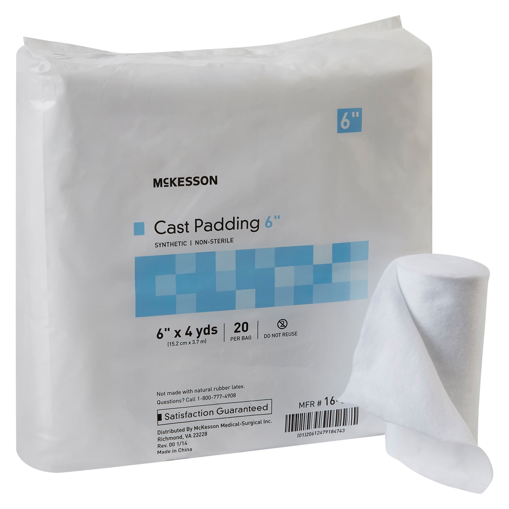 McKesson Polyester NonSterile Cast Padding, 6 Inch x 4 Yard - Case of 80 - Image 1
