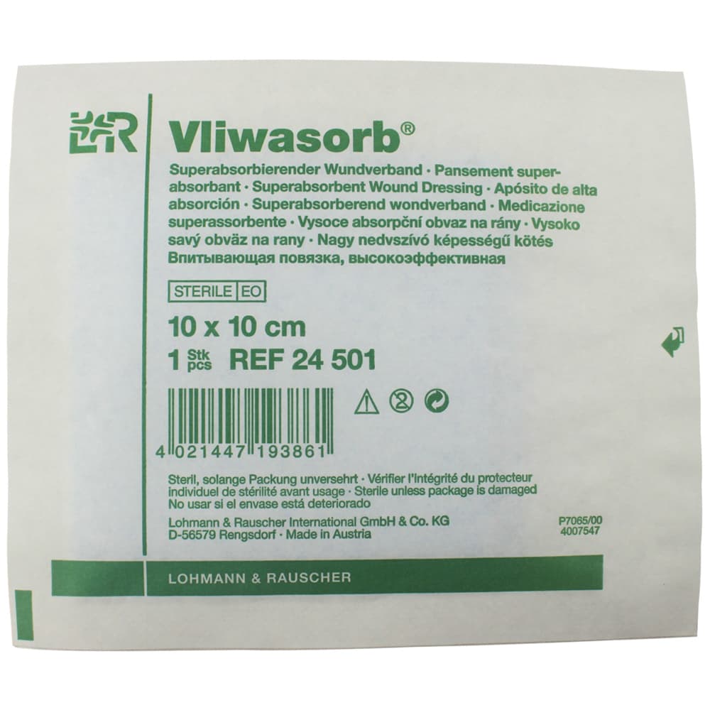 Vliwasorb Super Absorbent Dressing, 4" x 4" - Image 1