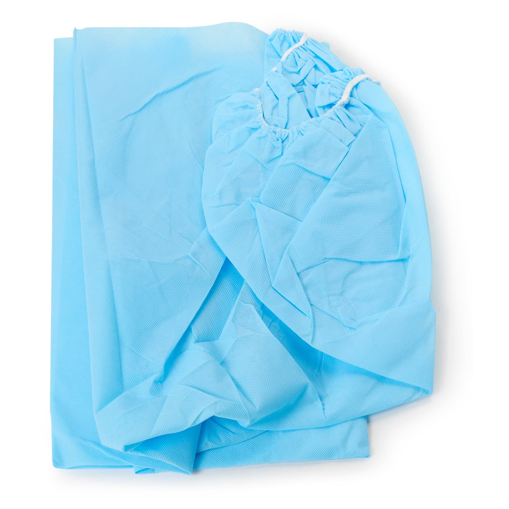Snug-Fit Stretcher Sheet Blue 40 x 89 Inch Disposable - Case of 25 - Image 3