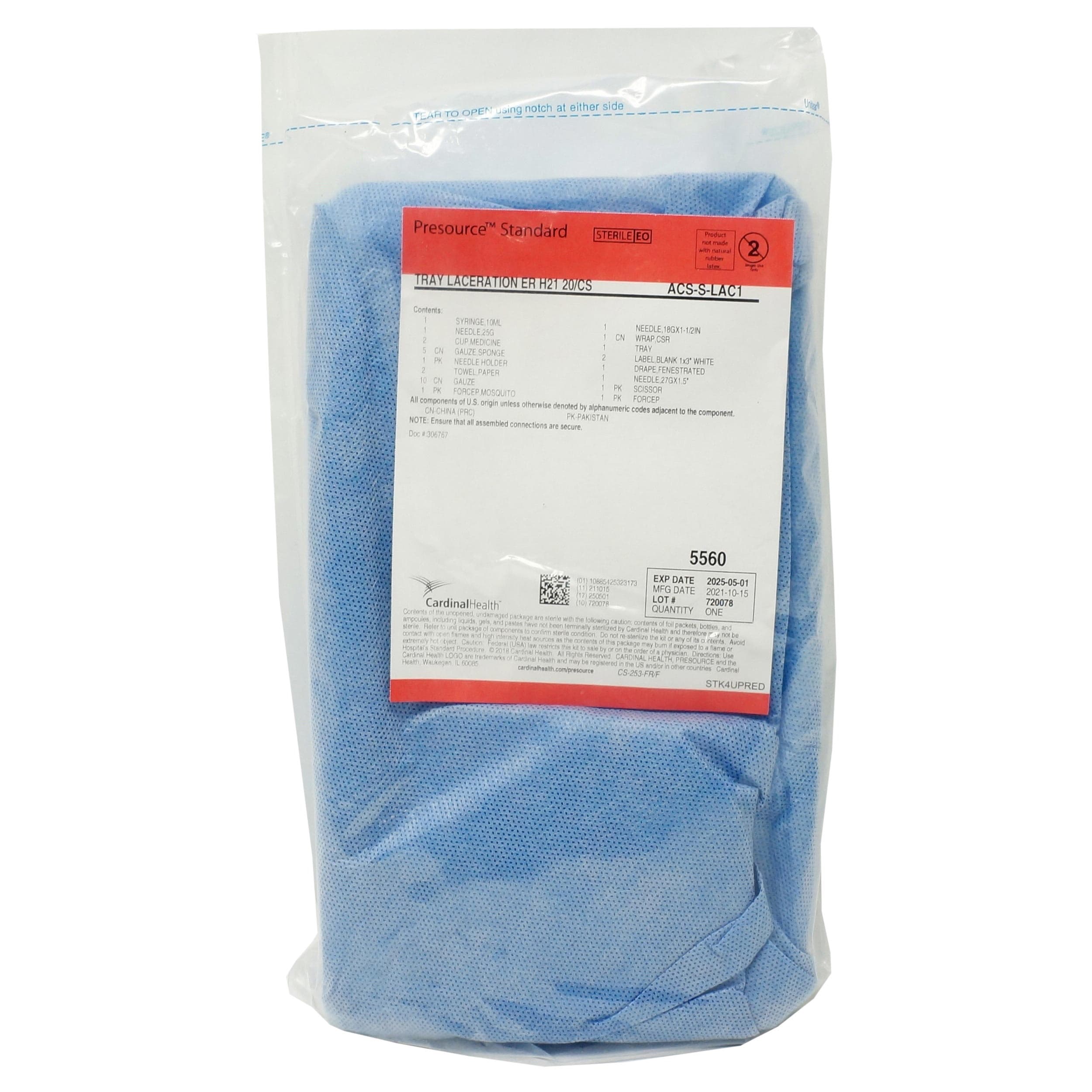 Presource ER Laceration Tray Sterile - Each - Image 1