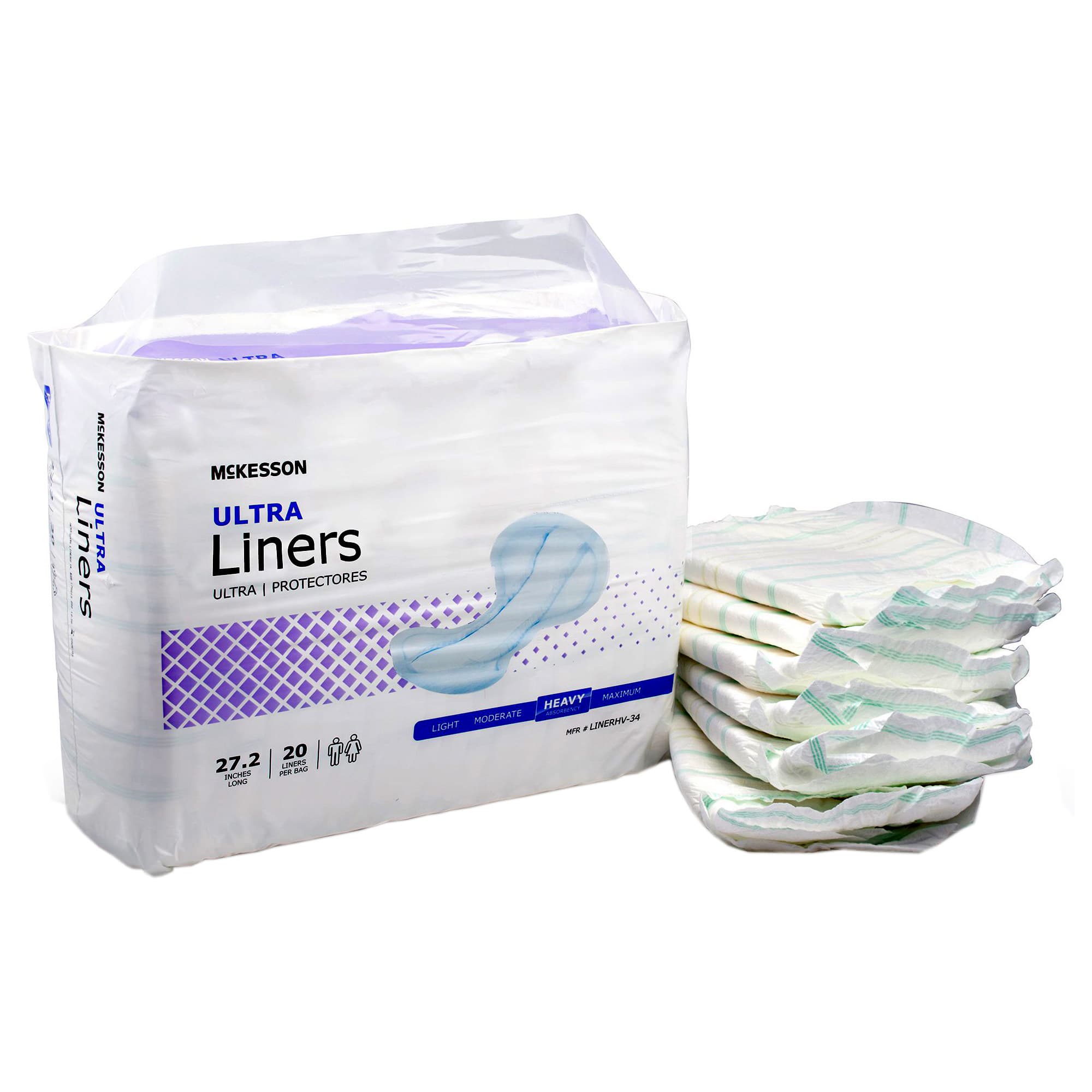 Mckesson Ultra Incontinence Liners - Bag of 20 - Image 1