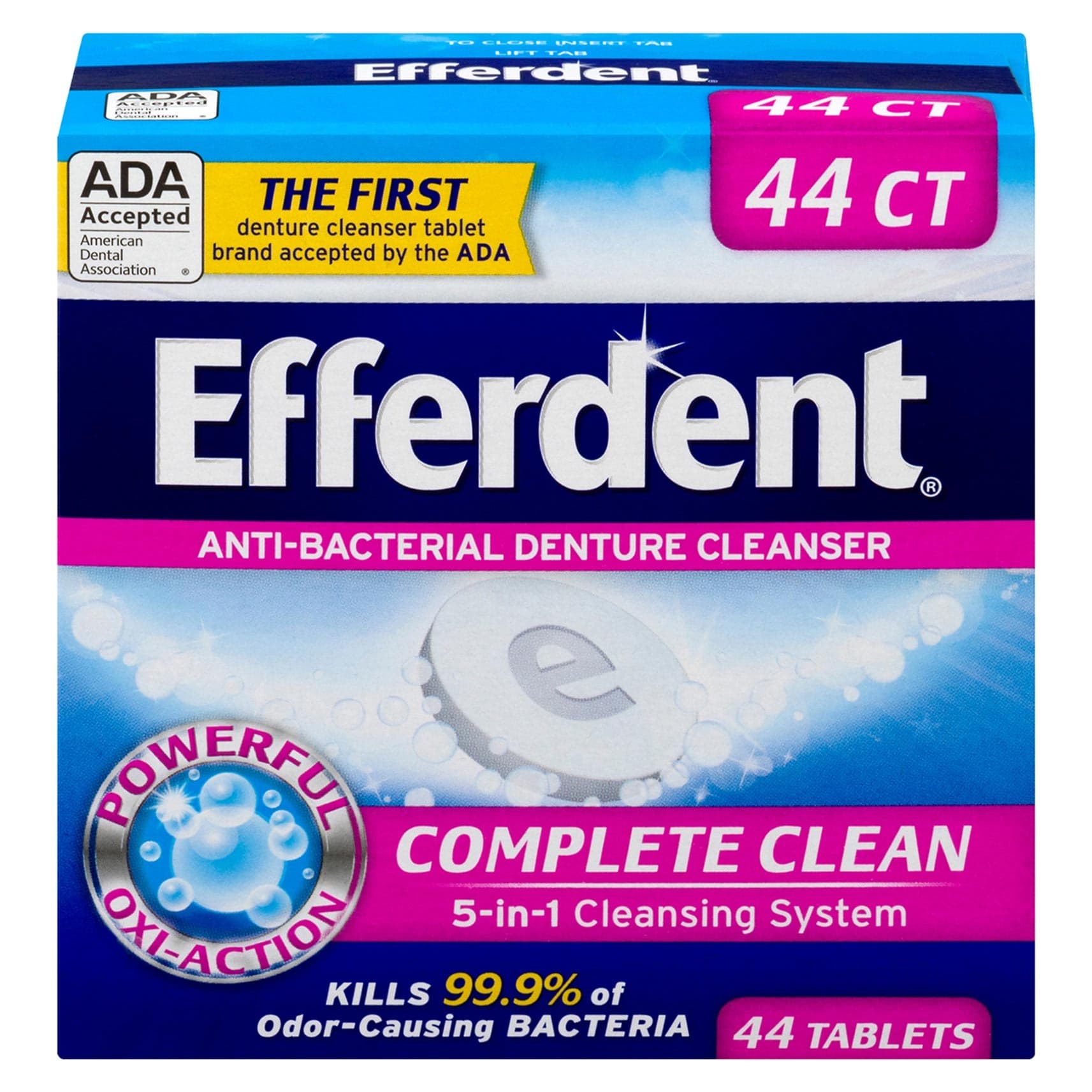 Efferdent Antibacterial Denture Cleaner Tablet - Box of 44 - Image 2