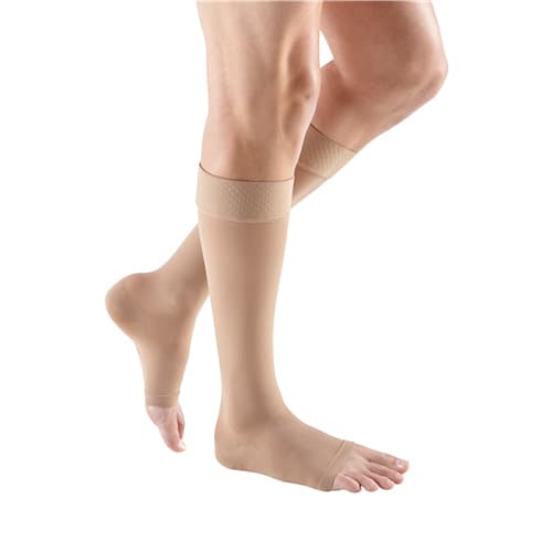 Mediven Plus Calf Standard Extra Wide Open Toe 20-30mmHg Compression Sock With Silicone Topband - Image 1