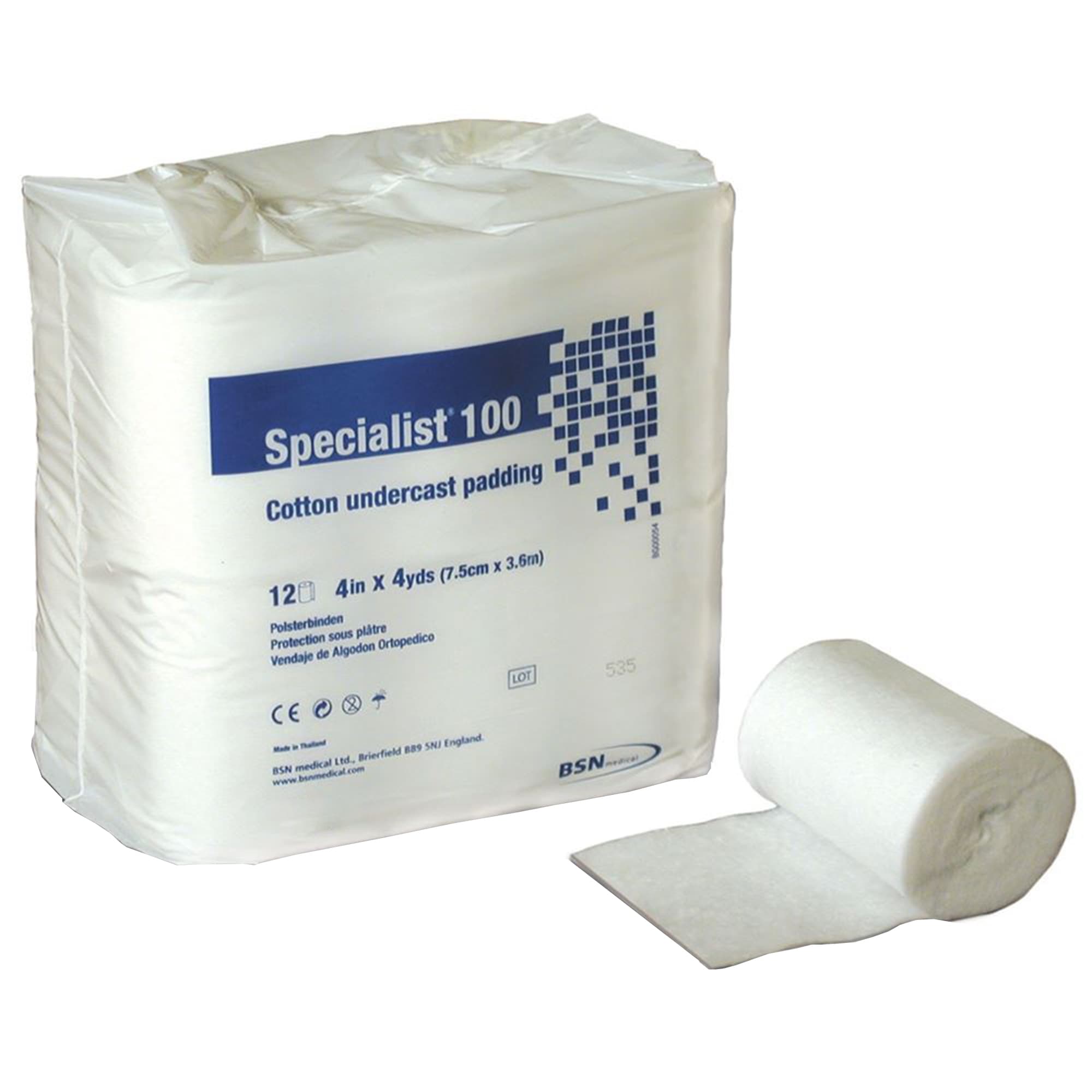 Specialist 100 Cotton Cast Padding, 4 Inch x 4 Yard - Case of 72 - Image 1