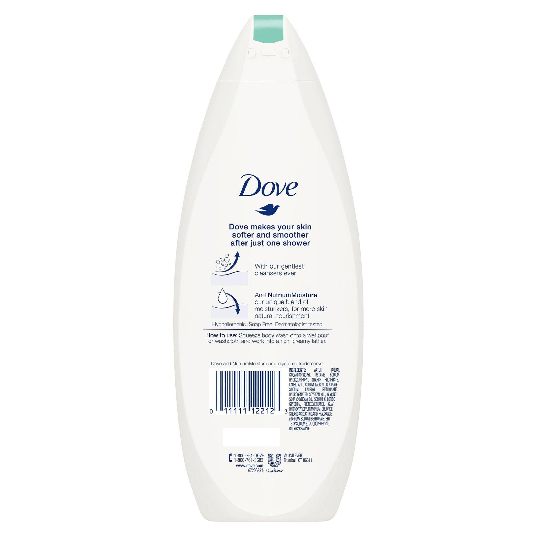 Dove Sensitive Skin Nourishing Body Wash, Unscented, 12 oz - Each - Image 2