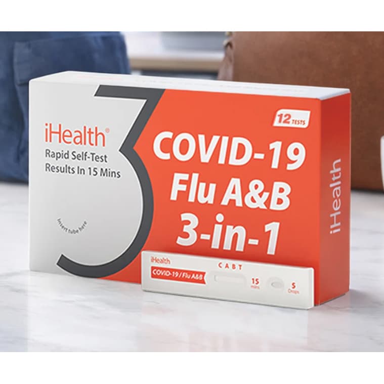 iHealth COVID-19 & Flu A/B 3-in-1 Antigen Rapid Home Test Kit - Image 2