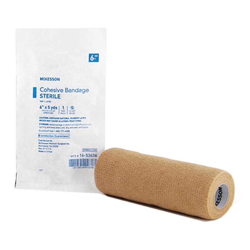 McKesson Cohesive Compression Bandage, 6 Inch x 5 Yard - Image 1