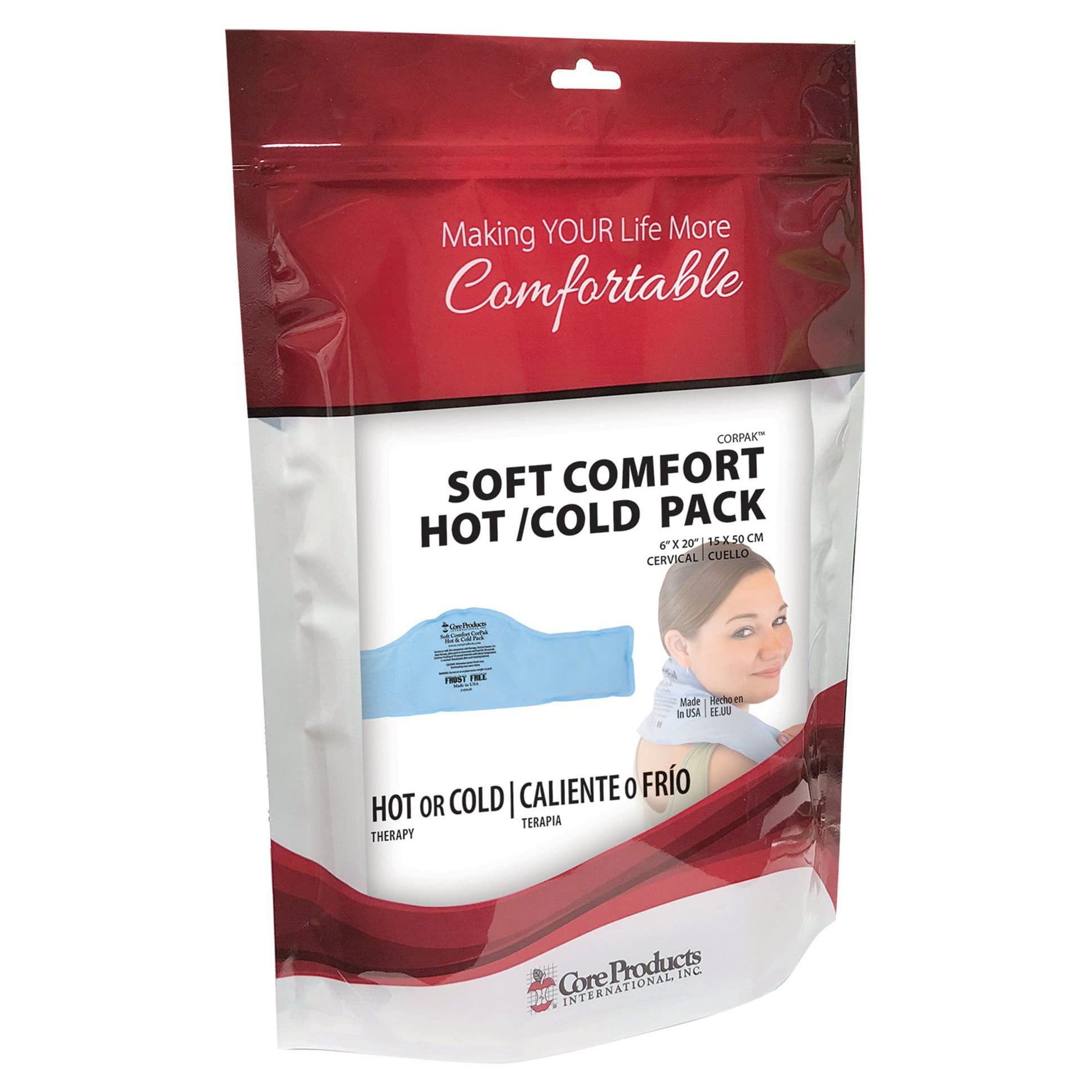 Core CorPak Soft Comfort Hot & Cold Therapy Pack, Cervical, 6 x 20 Inch - Image 1