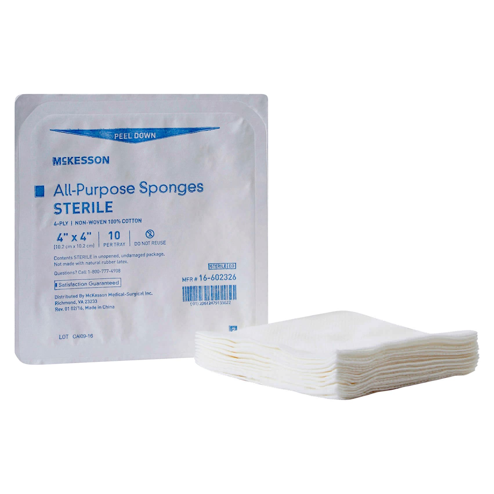 McKesson Nonwoven Sponge White