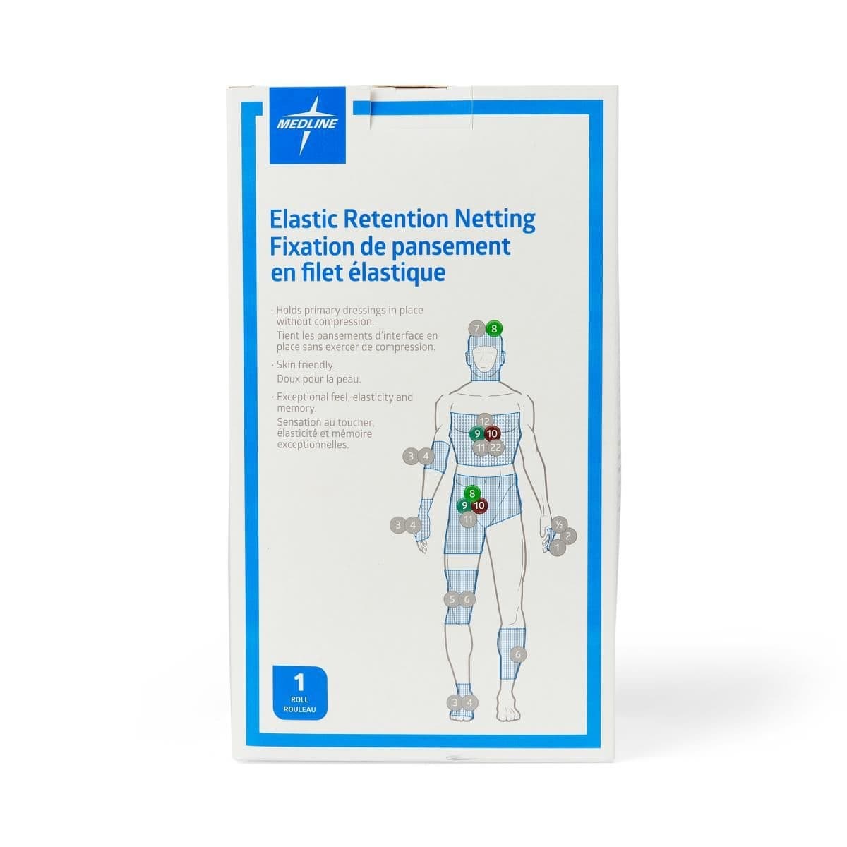 Medline Cuard Stretch Tubular Retainer Elastic Net Dressing, 35 Inch x 25 Yard - Image 1