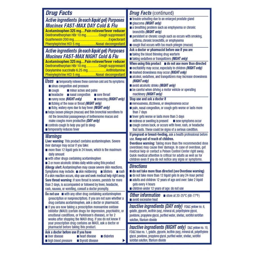 Mucinex Maximum Strength Fast-Max Day and Night Cold & Flu - Image 4