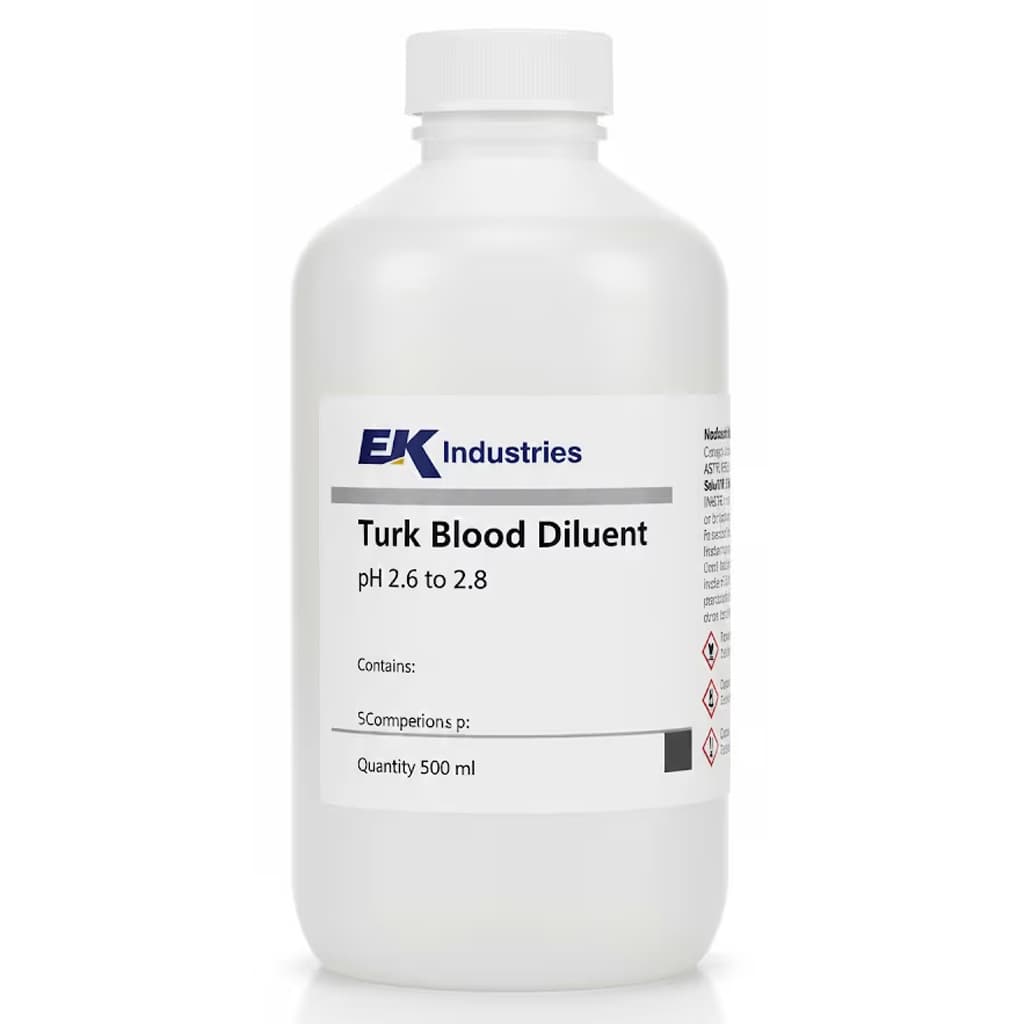 Ek Industries Reagent Turk Blood Diluent pH 2.6 to 2.8, 500 ml - Each