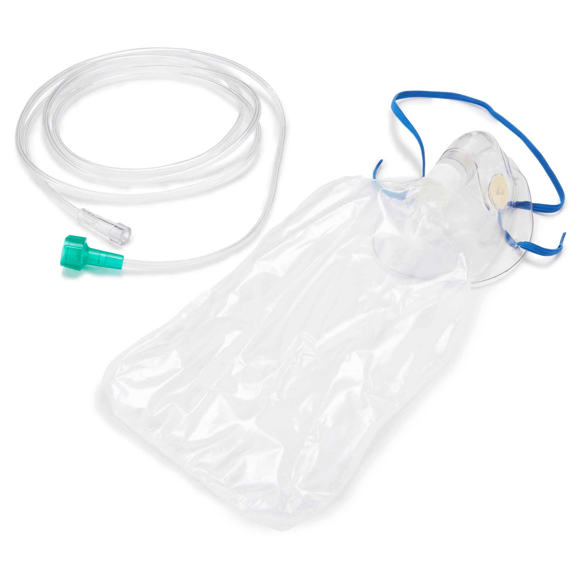 McKesson NonRebreather Oxygen Mask Clear One-Way Valve One Size Fits Most Elongated Style - Image 1