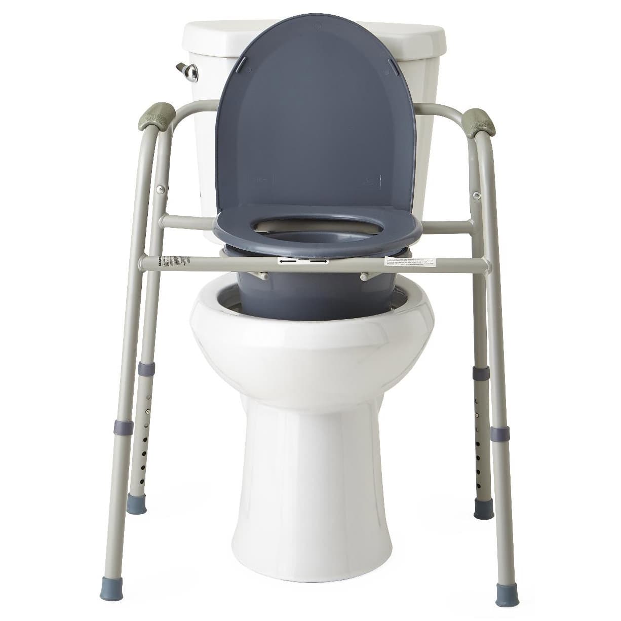 Medline 3-in-1 Steel Bedside Commode - Case of 4 - Image 2