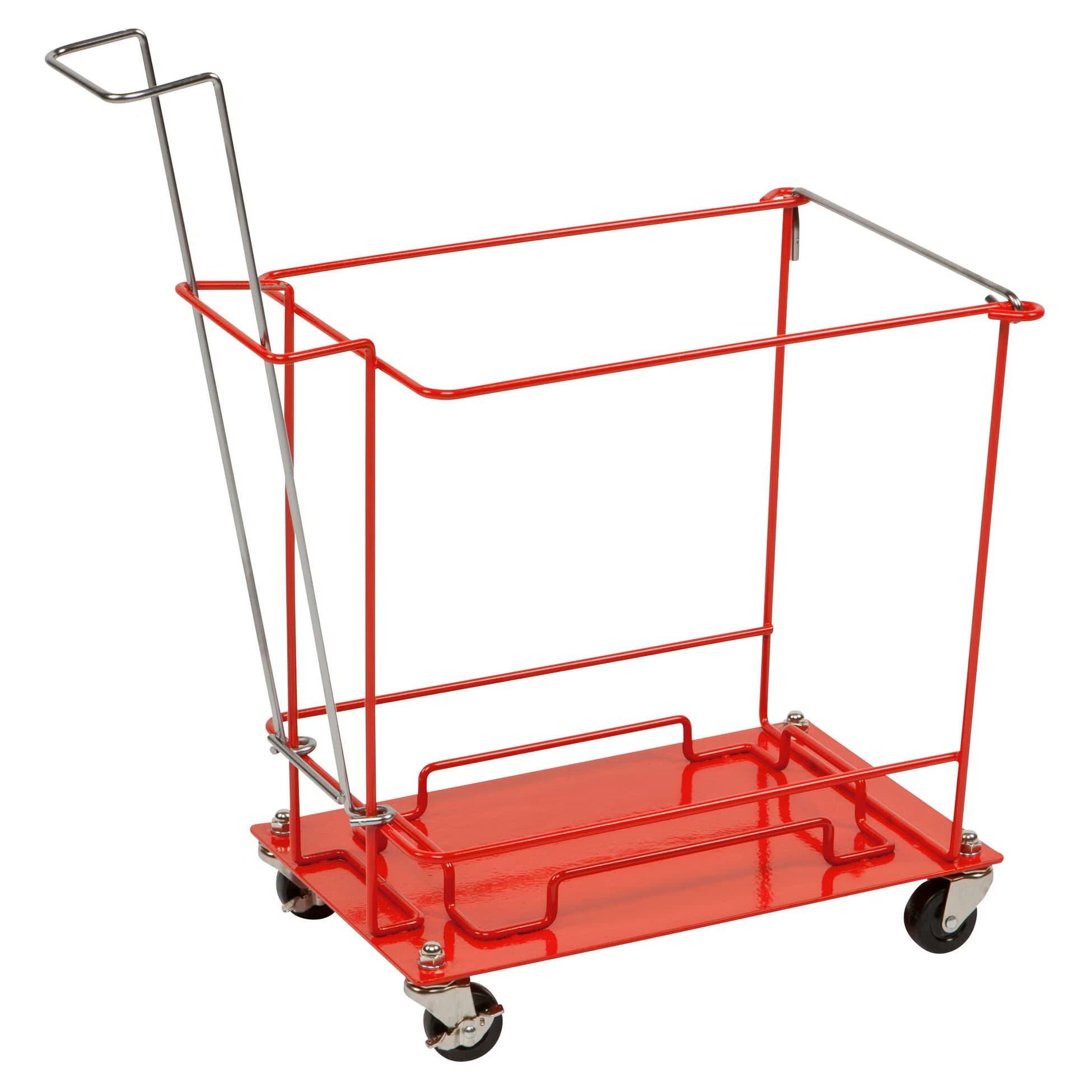 SharpSafety Sharps Container Floor Cart, Red - Image 1