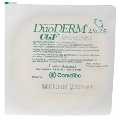DuoDERM CGF Border Dressings, Square, 2 1/2 x 2 1/2 Inch - Each - Image 1