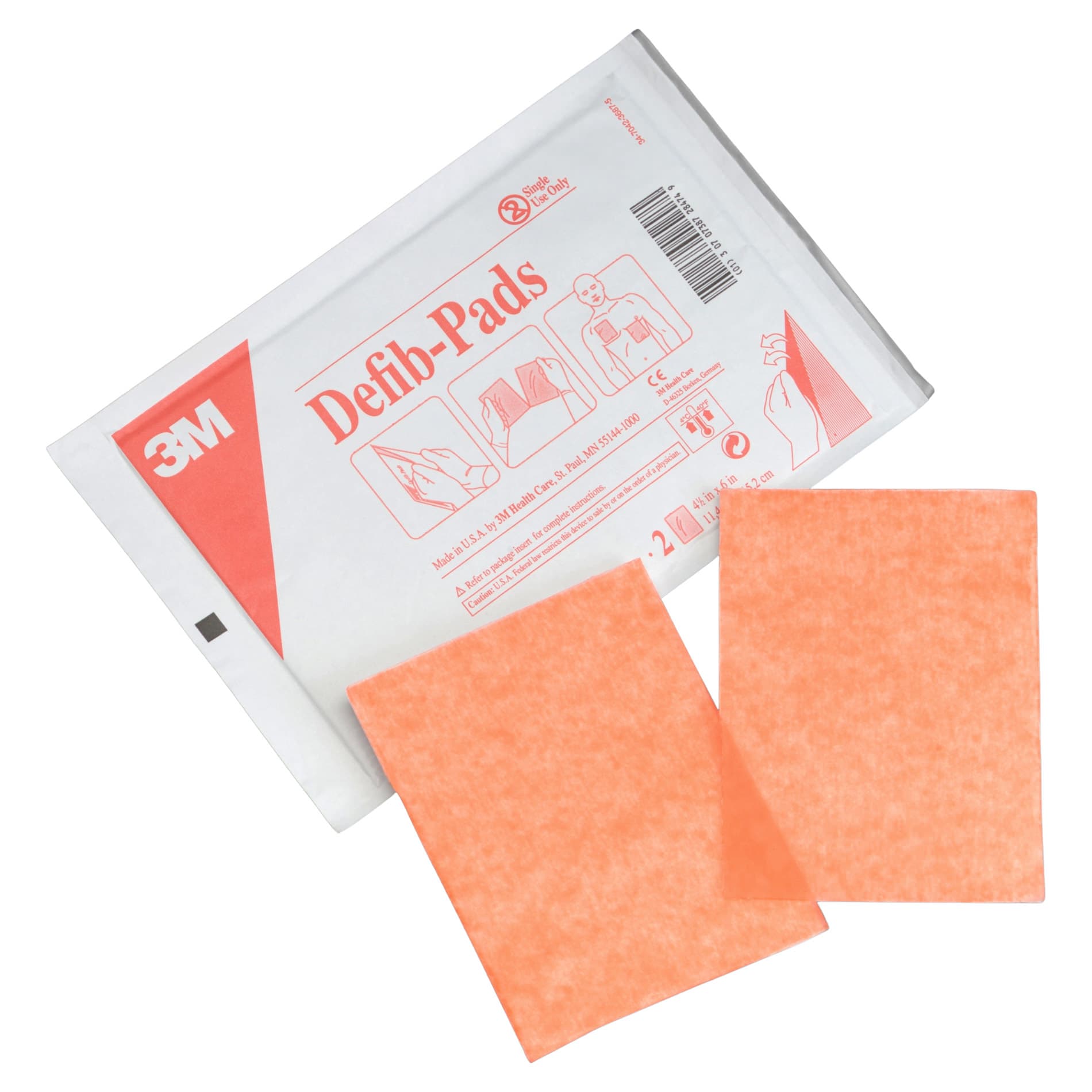 3M Defib Pads, 4-1/2 x 6 Inch - Case of 200 - Image 1